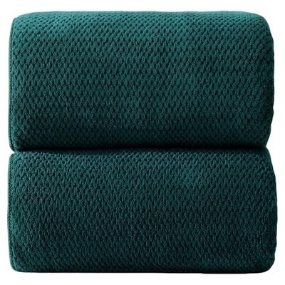 40x80 Inches Bath Sheets Towels for Adults Bath Sheet-2PCS 05_dark Green