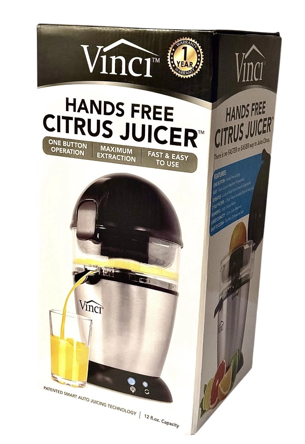 Vinci Hands-Free Electric Citrus Juicer | 1-Button Easy Press Lemon Lime Orange
Opens in a new windo