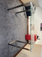 Clear Glass Desk/Console Table for Home Office or Bedroom