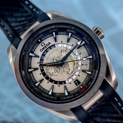 Omega Aqua Terra Worldtimer Titanium 220.92.43.22.99.001 Complete World Time