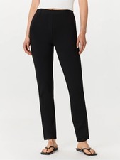 Quince Black Ultra-Stretch Ponte Straight Leg Travel Office Pants Size Large