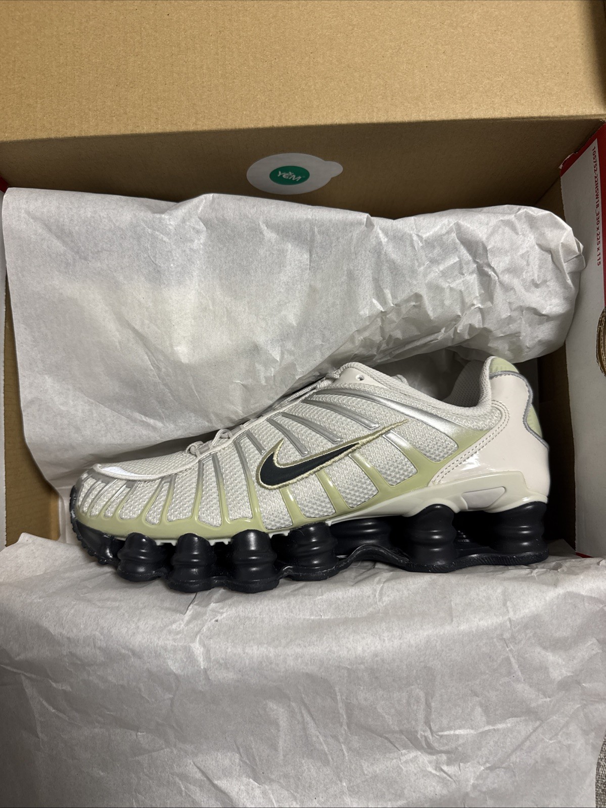 Size UK 6.5 - Nike Shox TL Black Grey Olive White Green W - BARGAIN RRP £165!
