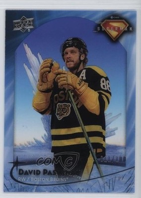 2025 DC x NHL Crossover Fortress of Solitude Silver 11/100 David Pastrnak 1uv2