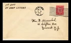 DR JIM STAMPS US COVER FIRST DAY 2C DROP LETTERS FRANKED WITH SCOTT 683