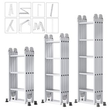 6 in 1 Klappleiter Anlegeleiter Gelenkleiter Mehrzweckleiter Stehleiter Leiter