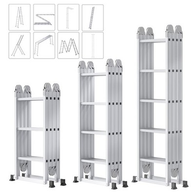 6 in 1 Klappleiter Anlegeleiter Gelenkleiter Mehrzweckleiter Stehleiter Leiter