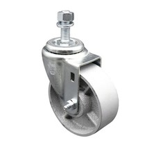 Semi Steel Swivel Threaded Stem Caster - 4" Wheel  12MM Stem