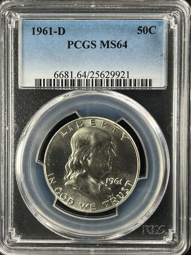 1961-D 50C Franklin Half Dollar  PCGS MS64   25629921