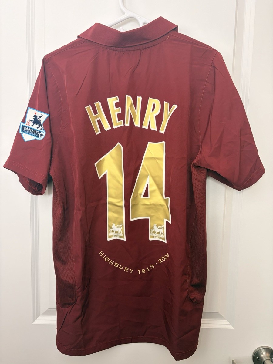 アーセナル ユニホーム(HIGHBURY) arsenal highbury 1913-2006 Short Sleeve O2 HENRY #14 Marron Jersey