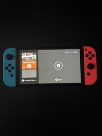 Nintendo Switch OLED Model HEG-001 Handheld Console - 64GB - Black/Neon Red/Neon