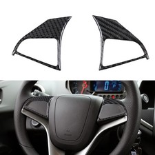 Guarnizione copri bottoni volante in fibra di carbonio adatta a Chevrolet Sonic 2012-2016