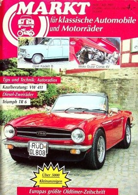 1) Oldtimer Markt 07/1989 - Modellreport Triumph TR  - Tips für VW 411 und 412