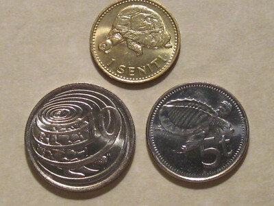 #ad #ad TURTLE coin set 3 coins all unc coins animal coin Guinea Cayman Islands $8.50