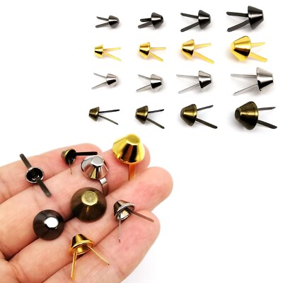 50pcs 8-15mm Two Leg Feet Rivet Stud Nail for Leather Bag Handbag ...