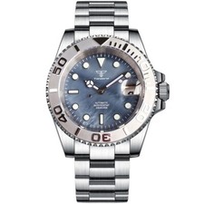 40mm Tandorio Watch Men Blue MOP Dial 200m Waterproof NH35 Automatic Mechanical