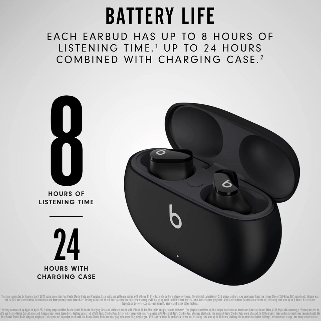 Apple Beats Studio Buds A2514 Wireless Bluetooth Earbuds Black | eBay