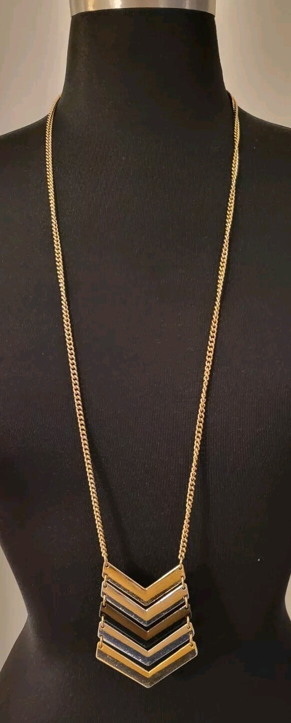 Long Statement Piece. Arrowstack Chevron. Gold, S… - image 1