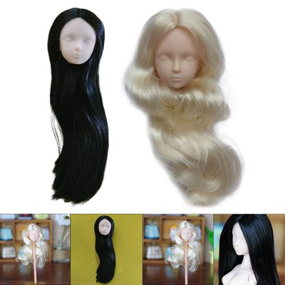Exquisit 1/6 Practice Makeup Doll Head with Hair Doll Accessories DIY 1/6 Female