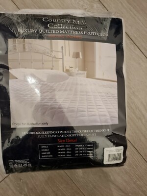 Country Mill Collection Luxus gesteppter Matratzenschoner extra tief Super King 