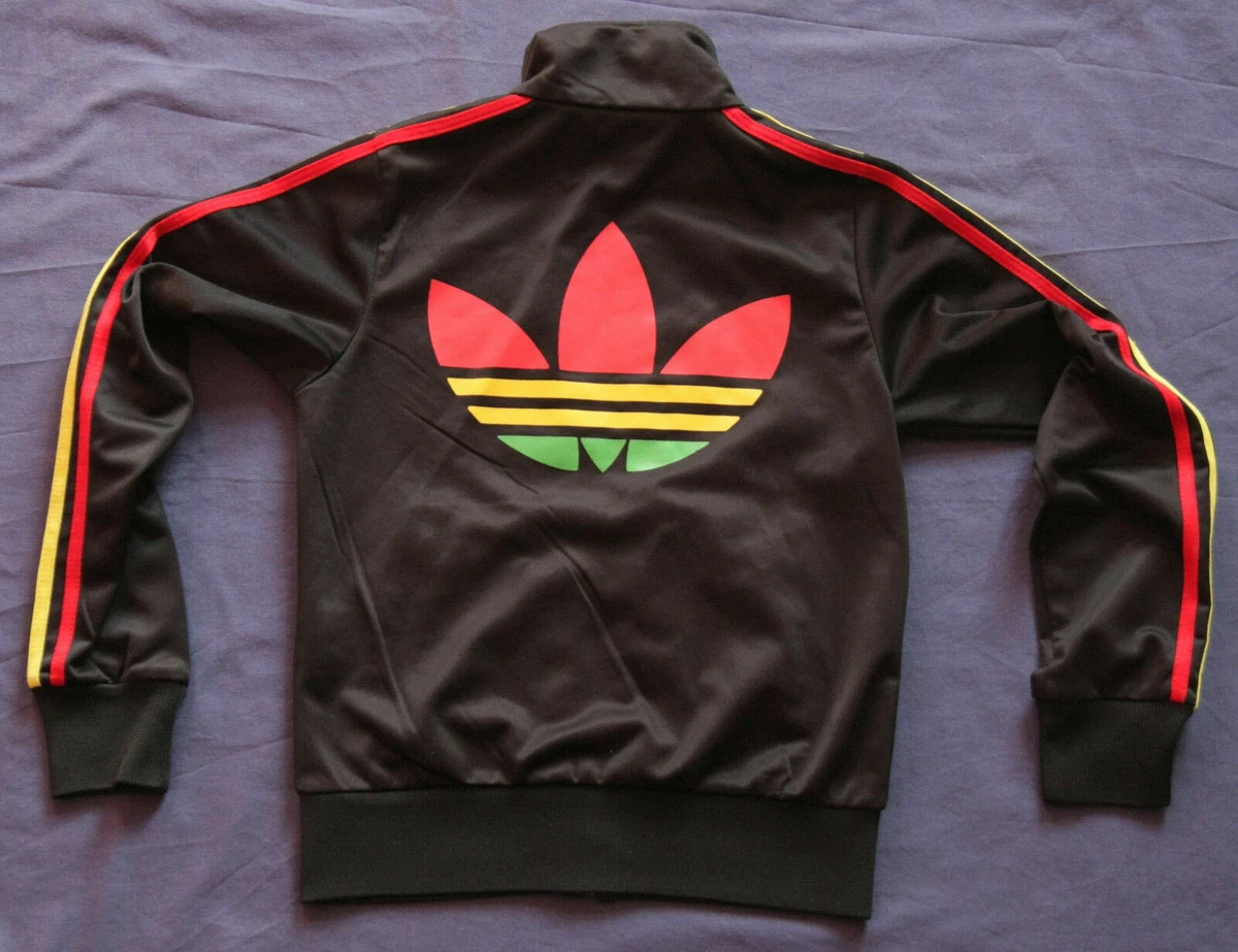 Adidas Rasta Track Jacket Reagge Jamaica Women Top Tracksuit S M L