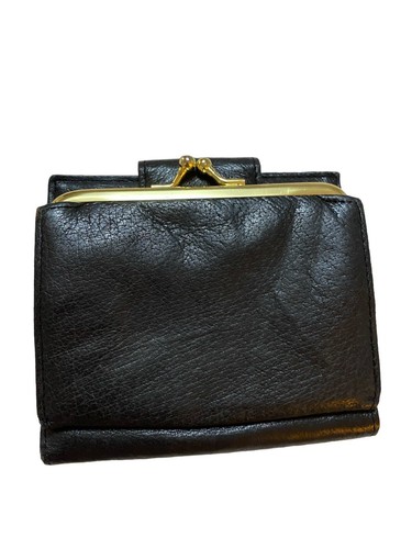 Leather Wallet Women Black Coin Purse - Picture 4 of 6