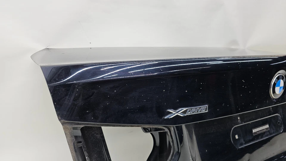 2013-2015 宝马 328i F30 XDrive 后后后备箱盖甲板外壳面板盖黑色原始设备制造商 — 第 3/4 张图片