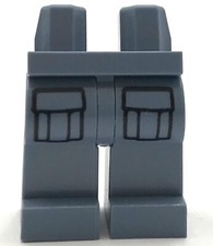 Lego New Sand Blue Minifigure Legs with Cargo Pockets Front Pants Piece
