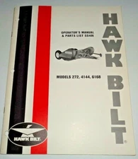 Hawk Bilt 272 4144 6168 Flail Shredder Operators Owners / Parts Manual Catalog