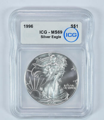 1996 American Silver Eagle MS69 ICG | eBay