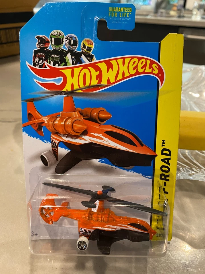 2014 Hot Wheels #102 Hors Road-Stunt Circuit Sky Knife Orange Wwhite Roues Mw Sp - Photo 1/1