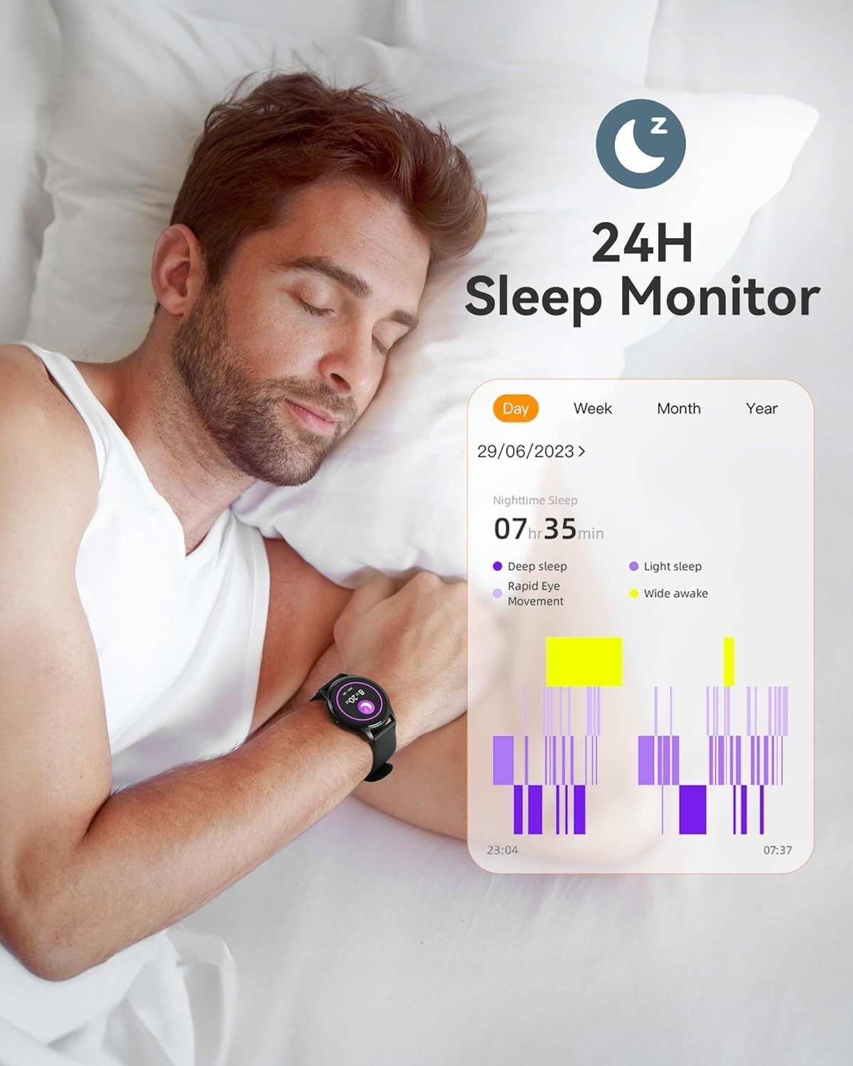 AGPTEK Smart Watch 5ATM Waterproof Smartwatch Fitness Tracker Watch Sports Modes