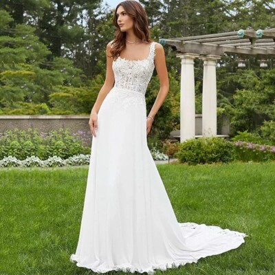 BRAND NEW White/Ivory Wedding Dress Size 8 | eBay