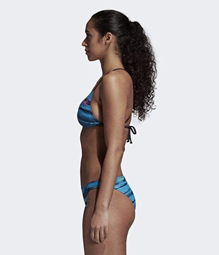 Women’s adidas Beach Wear AOP Bikini Blue Multi Colour CZ9239 BNWT - Picture 3 of 7