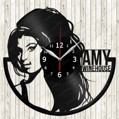 Amy Winehouse Music Vinyl Record Wall Clock Decor Handmade 1020