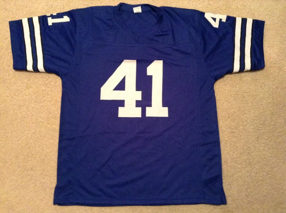 UNSIGNED CUSTOM Sewn Stitched Charlie Waters Blue Jersey - Extra Large - Image 2 of 2