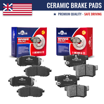 8PCS Front and Rear Ceramic Disc Brake Pads Kit for 2007 - 2013 Suzuki SX4 2.0L