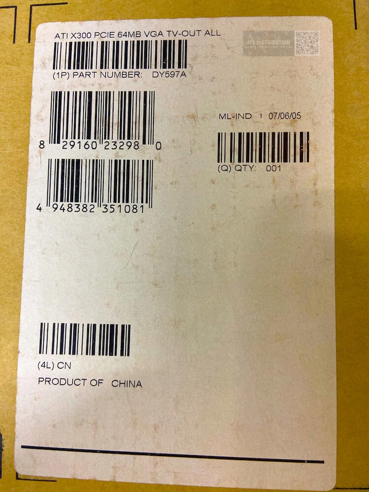 DY597A I New HP ATI Radeon X300 PCIE 64MB VGA TV Video Out Graphics Card - Image 2 of 4