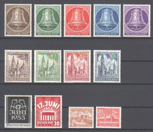 Berlin Jahrgang 1953 postfrisch komplett = 101-105 / 106-109 / 110-111 / 112-113