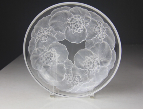 Vintage Mikasa Hoya Crystal Frosted Flower Bowl/Platter - Picture 2 of 16