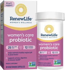 Renew Life Women'S Probiotic Capsules, Supports Ph Balance for Women, Vaginal, U