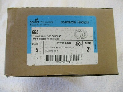 NIB COOPER Crouse-Hinds Compression Type Coupling For Conduit  665 QTY 5