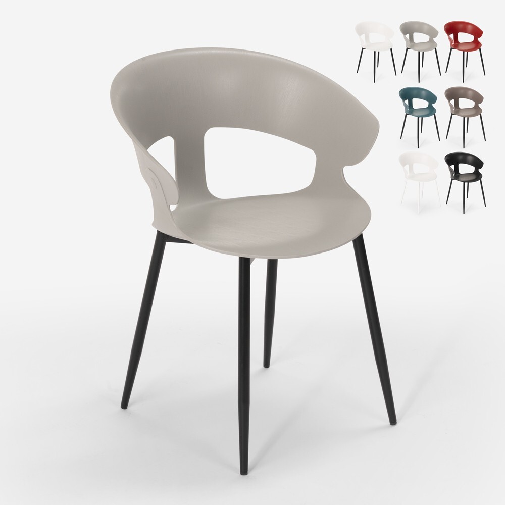 Silla de comedor de diseño moderno para bar y restaurante Evelyn