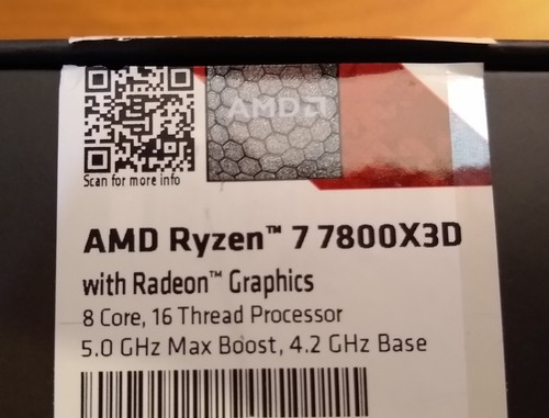 AMD Ryzen 7 7800X3D Processor CPU 4.2~5 GHz 8 Cores 16 Threads Socket AM5 w/ Box - Photo 3/6