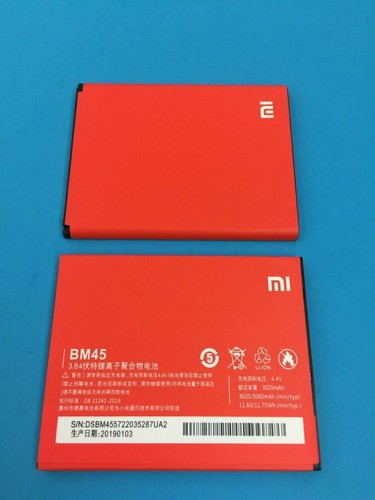 BATERIA NUEVA OEM BM45 POR XIAOMI REDMI HONGMI NOTE 2 3060mAh 11,75Wh 3,84V - Photo 2 sur 8