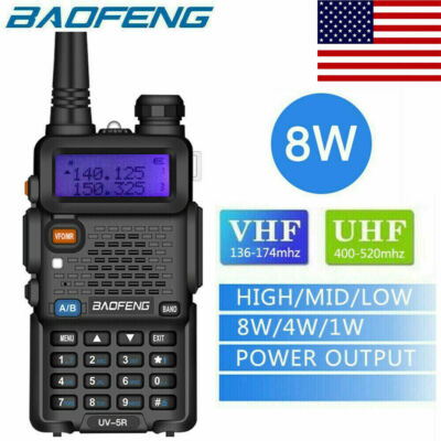 US 2025 Baofeng UV-5R Two way Radio 8W VHF UHF FM Transceiver Ham Walkie Talkie