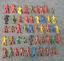 Large lot of MPC Ring Hand Figures 60s 70s Red Green Yellow Army Indian Cowboy