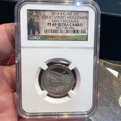 2014-S U.S. National Parks Quarter GREAT SMOKY MOUNTAINS Clad NGC PF69 Ultra Cam