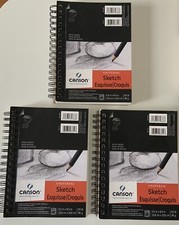 3 PK Canson Sketch Book - Side Wire Bound - 5.5 x 8.5 inches - 100 Sheets Each