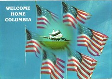 Florida Welcome Home Columbia Kennedy Space Center 747 Shuttle Carrier Postcard