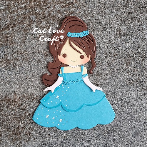 Princess Girl Metal Cutting Dies Scrapbooking Stencil Die Cuts Card Making Craft - Picture 4 of 10